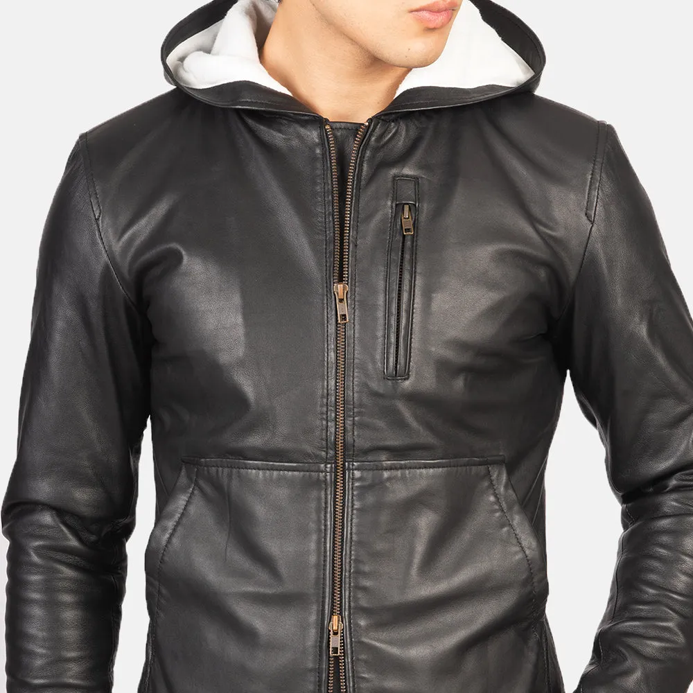 Prestige Hooded Leather Bomber Jacket