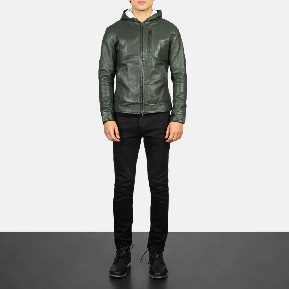 Prestige Hooded Leather Bomber Jacket