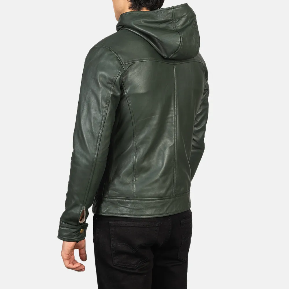 Prestige Hooded Leather Bomber Jacket