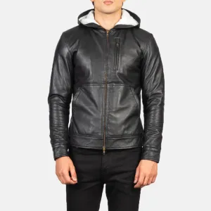 Prestige Hooded Leather Bomber Jacket