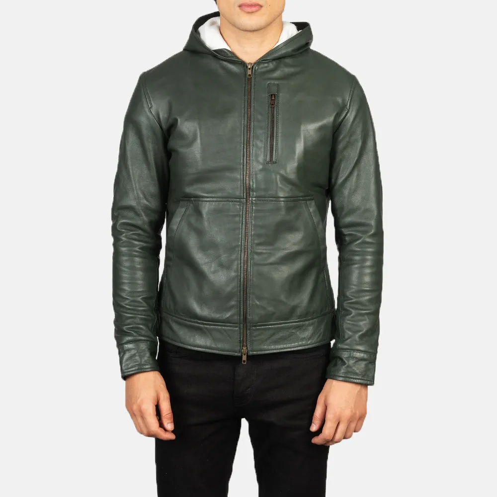 Prestige Hooded Leather Bomber Jacket
