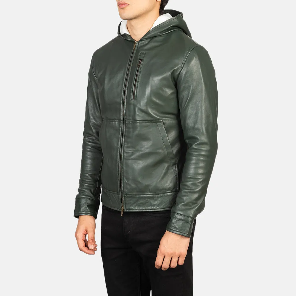 Prestige Hooded Leather Bomber Jacket