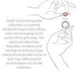 Qudo Canino 9mm Rose Gold Topper - Crystal