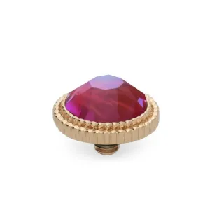 Qudo Fabero 10mm Gold Topper - Royal Red Delite