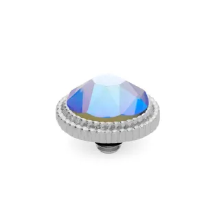 Qudo Fabero 10mm Silver Topper - Black Diamond Shimmer