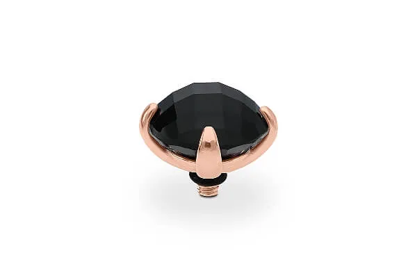 Qudo Seano 13mm Rose Gold Topper - Jet