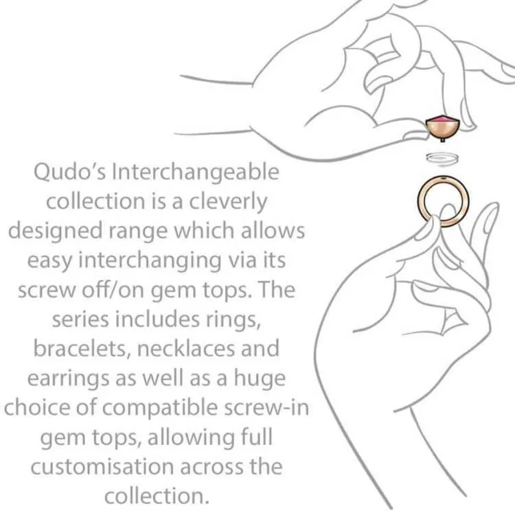 Qudo Sesto 10mm Gold Topper - Lotus Pink Delite