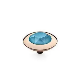 Qudo Tondo 13mm Rose Gold Topper - Azure Blue