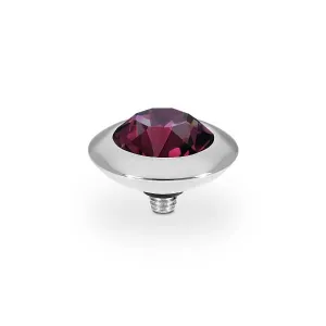 Qudo Tondo 13mm Silver Topper - Amethyst