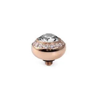 Qudo Tondo Deluxe 10mm Rose Gold Topper - Crystal