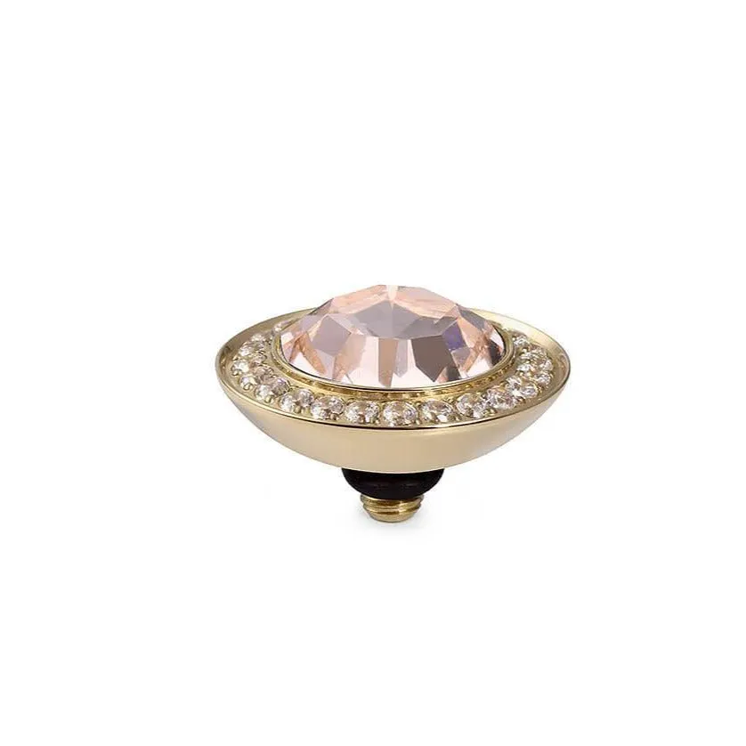 Qudo Tondo Deluxe 13mm Gold Topper - Gold Quartz