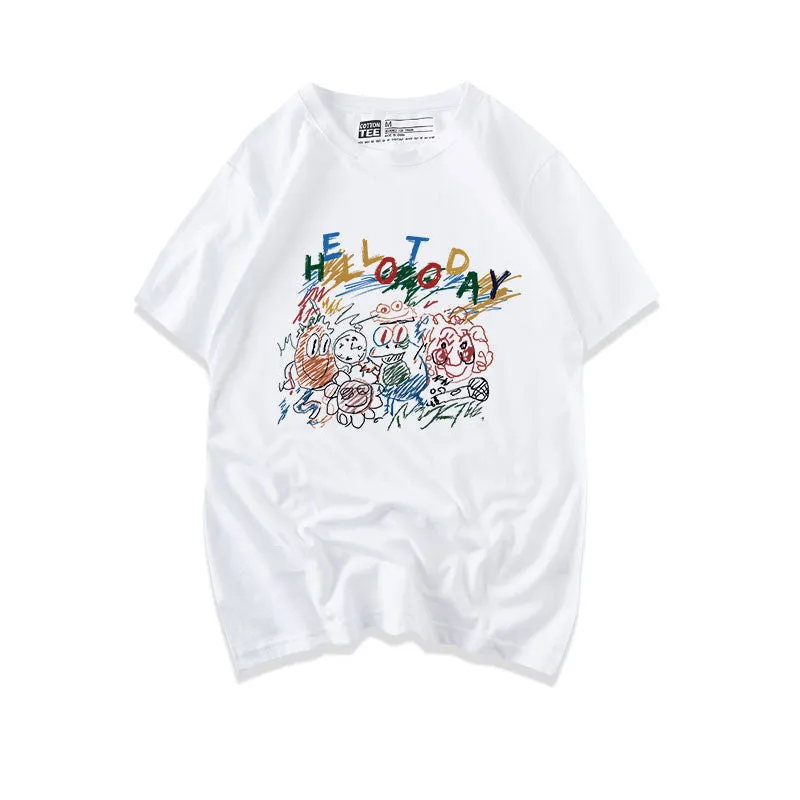 "HELLO TODAY" T-SHIRT N030204