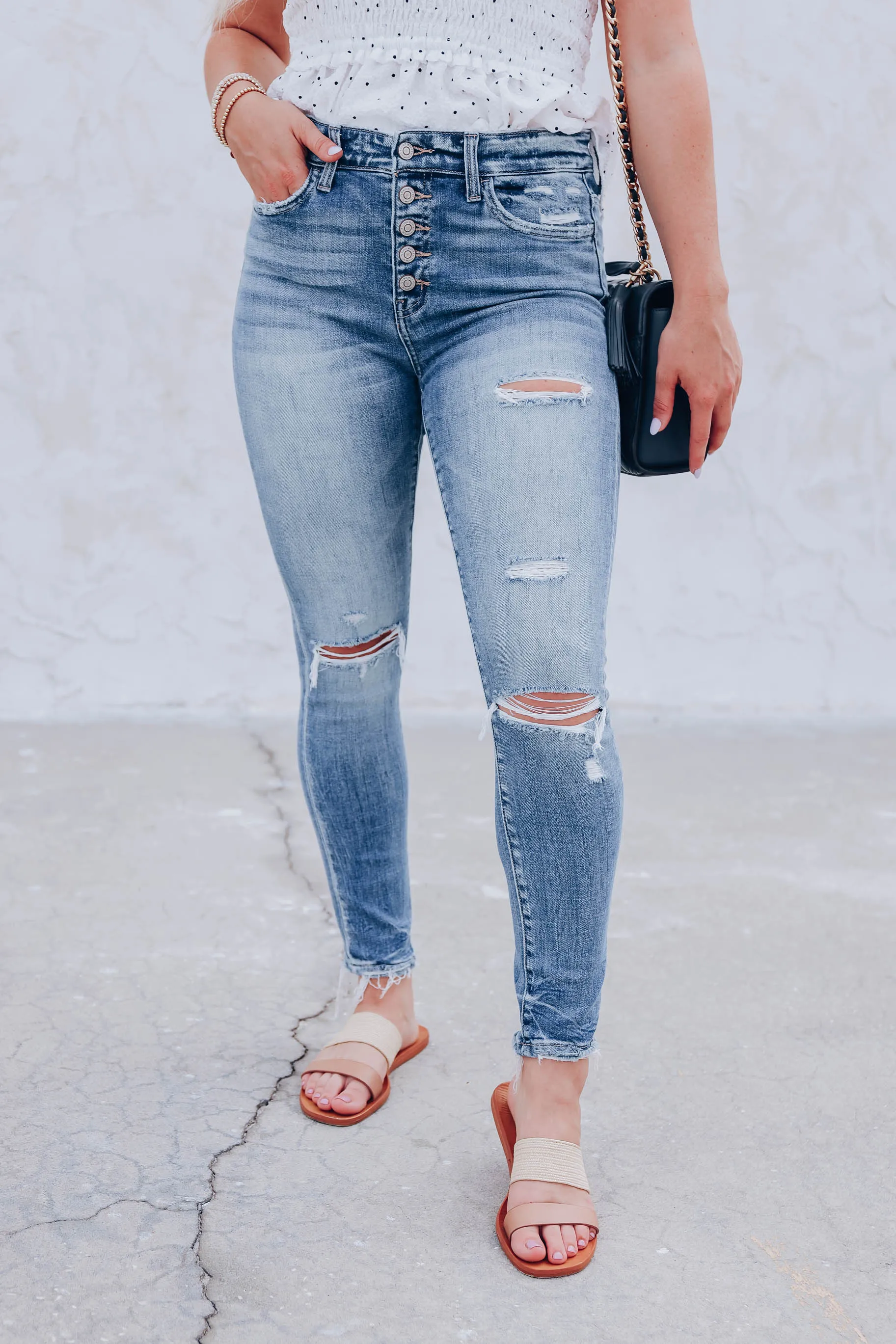 Rae Ripped High Rise Jeans