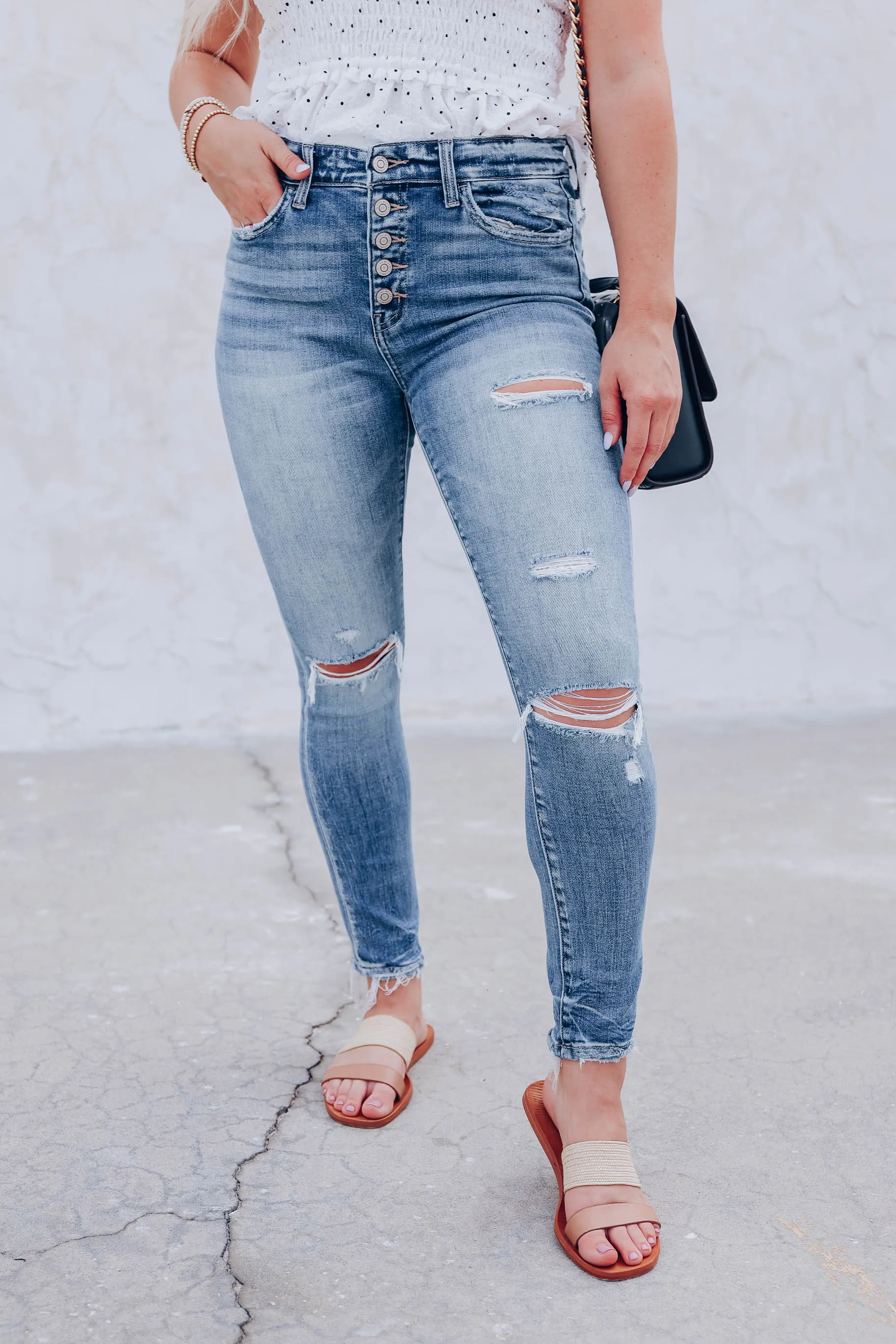 Rae Ripped High Rise Jeans