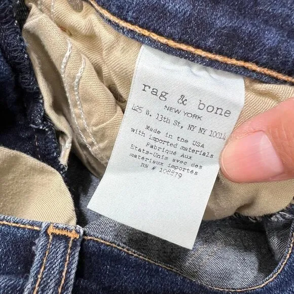 rag &amp; bone Skinny Jeans Dark Blue Light Wash Women's 24 Capri &amp; Skinny Set of 2