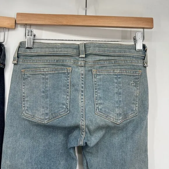 rag &amp; bone Skinny Jeans Dark Blue Light Wash Women's 24 Capri &amp; Skinny Set of 2
