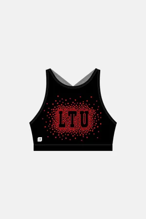 Red Sequin Training Crop Top