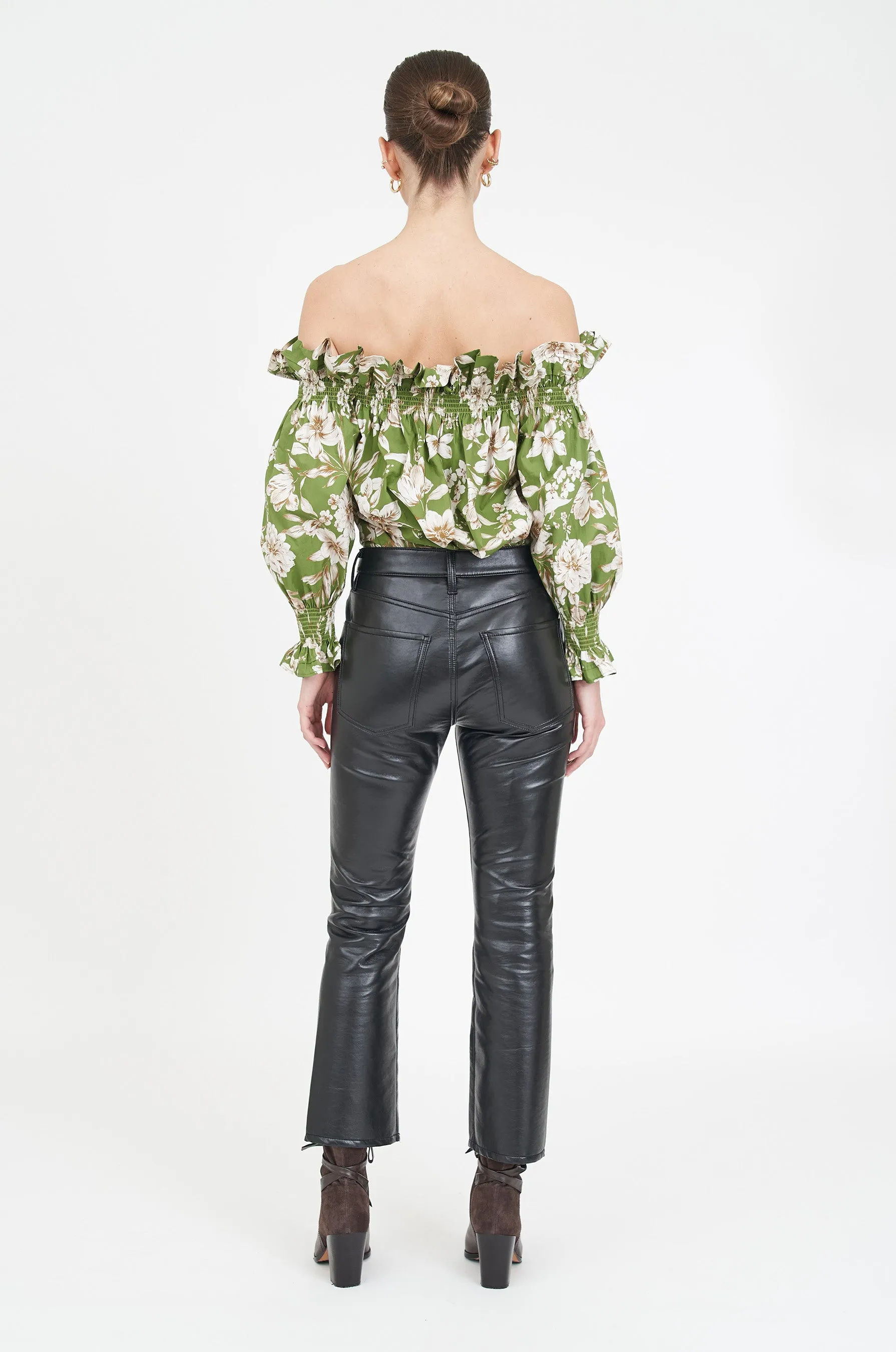 Regina Top in Green Magnolia