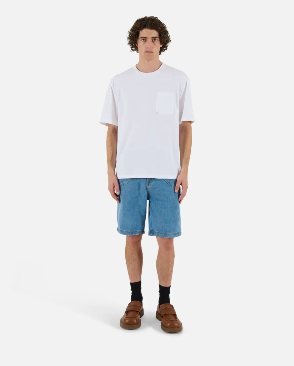 Rivet Pocket Oversized Tee - White