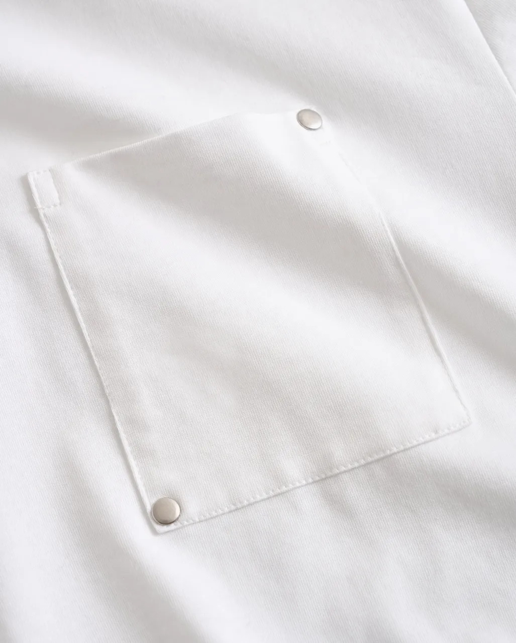Rivet Pocket Oversized Tee - White