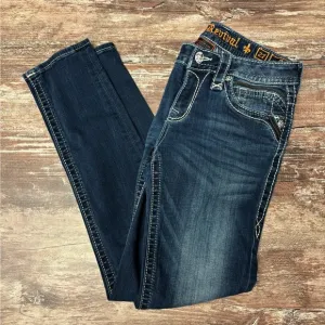Rock Revival | VGUC Tia Mid-Rise Skinny Embellished Jeans, Size 27