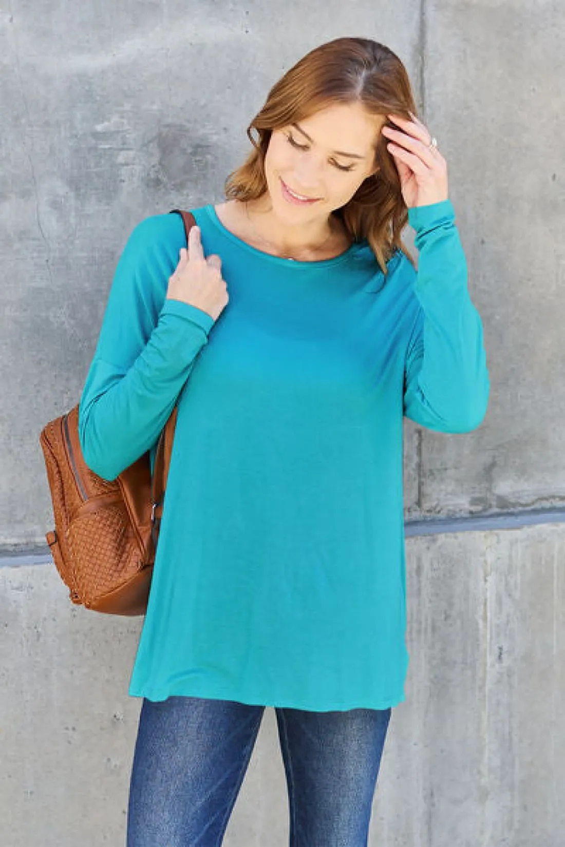 Round Neck Long Sleeve Tee