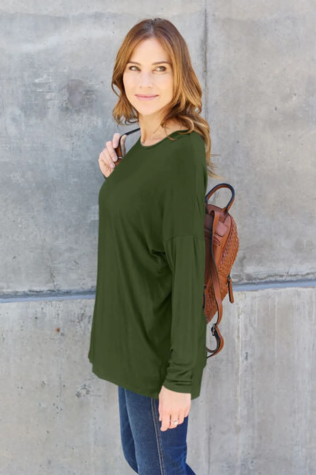 Round Neck Long Sleeve Tee
