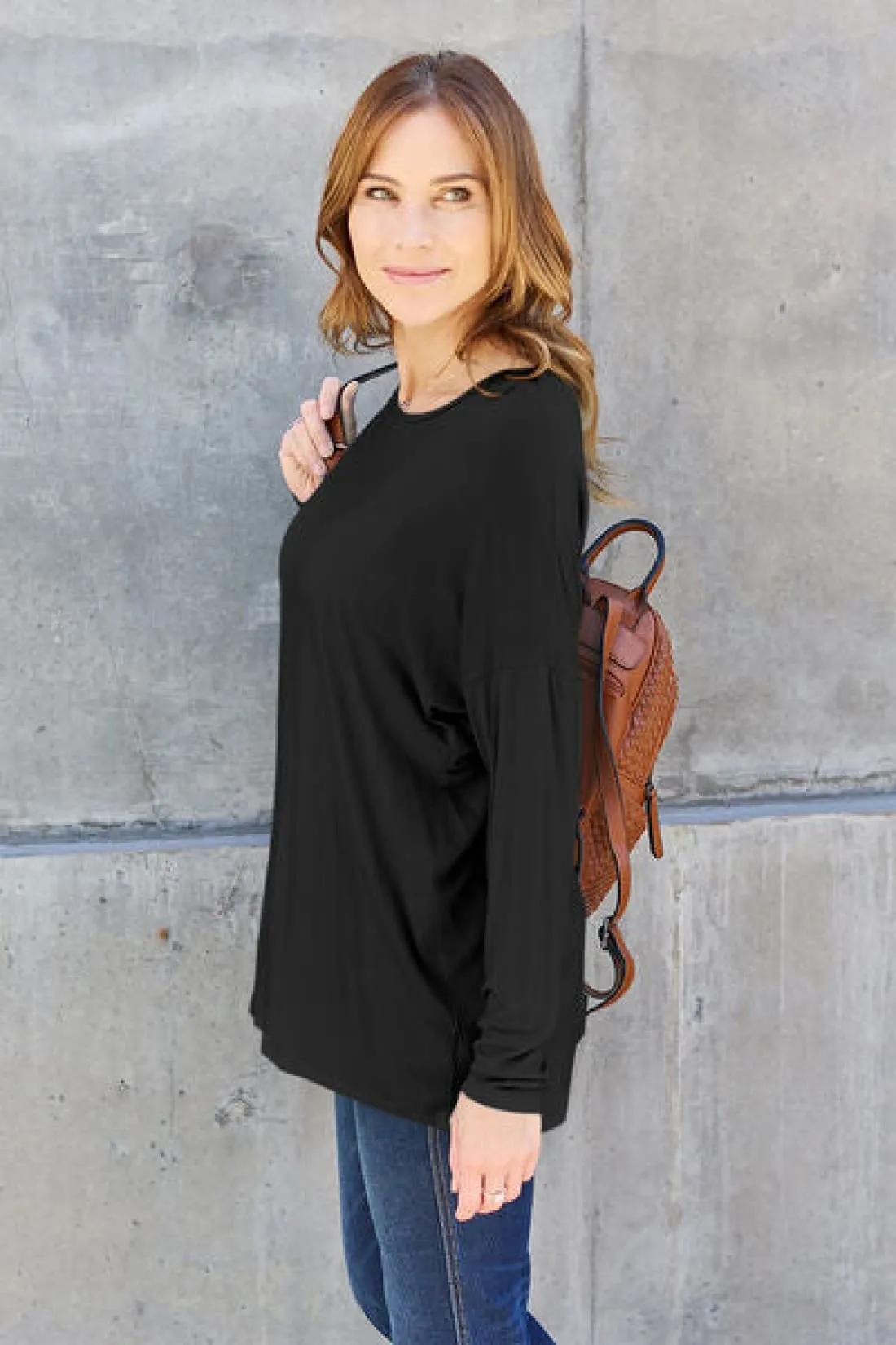 Round Neck Long Sleeve Tee