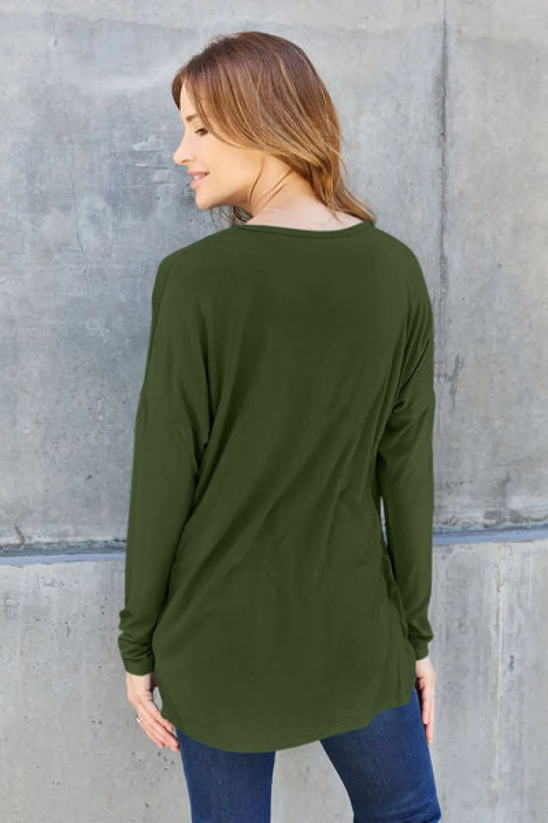 Round Neck Long Sleeve Tee