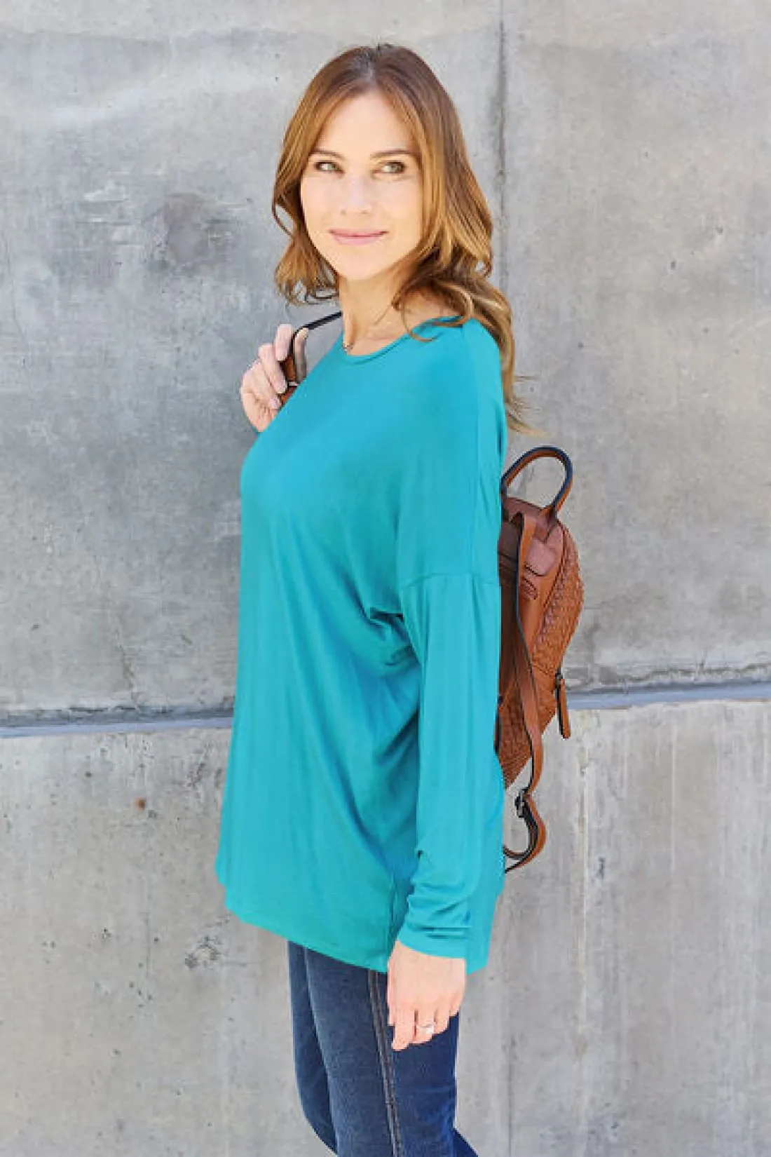 Round Neck Long Sleeve Tee