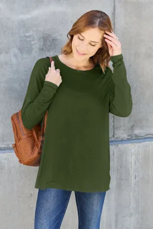 Round Neck Long Sleeve Tee