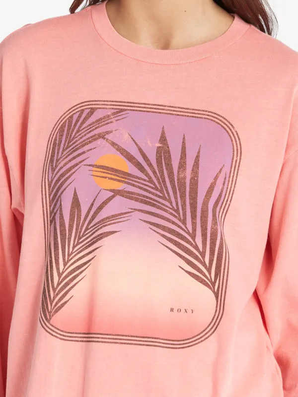 Roxy Womens Sunset Photo Oversized Long Sleeve T-Shirt