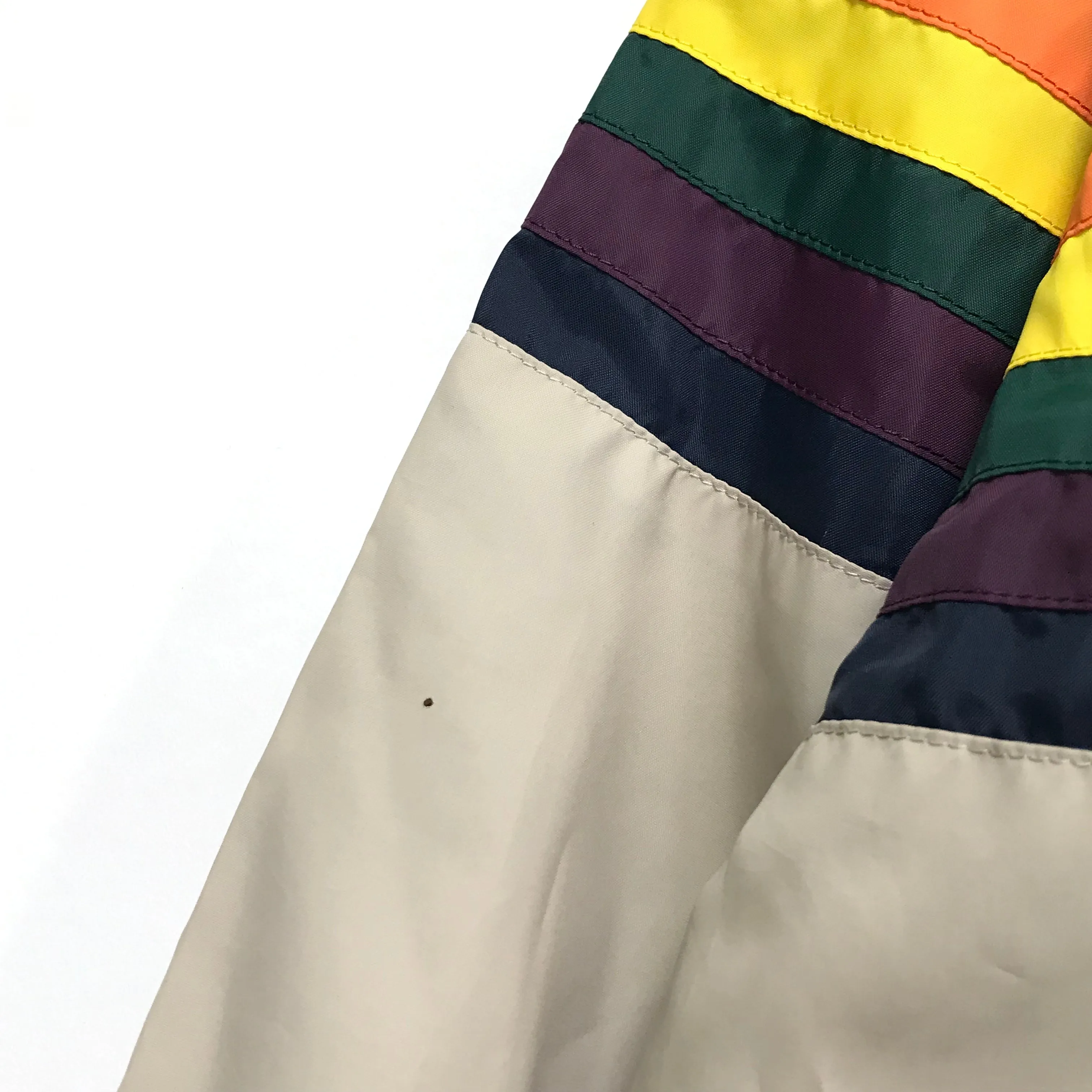 [S] A Bathing Ape Bape Vintage FOOTSOLDIER RAINBOW NYLON HOODED JACKET