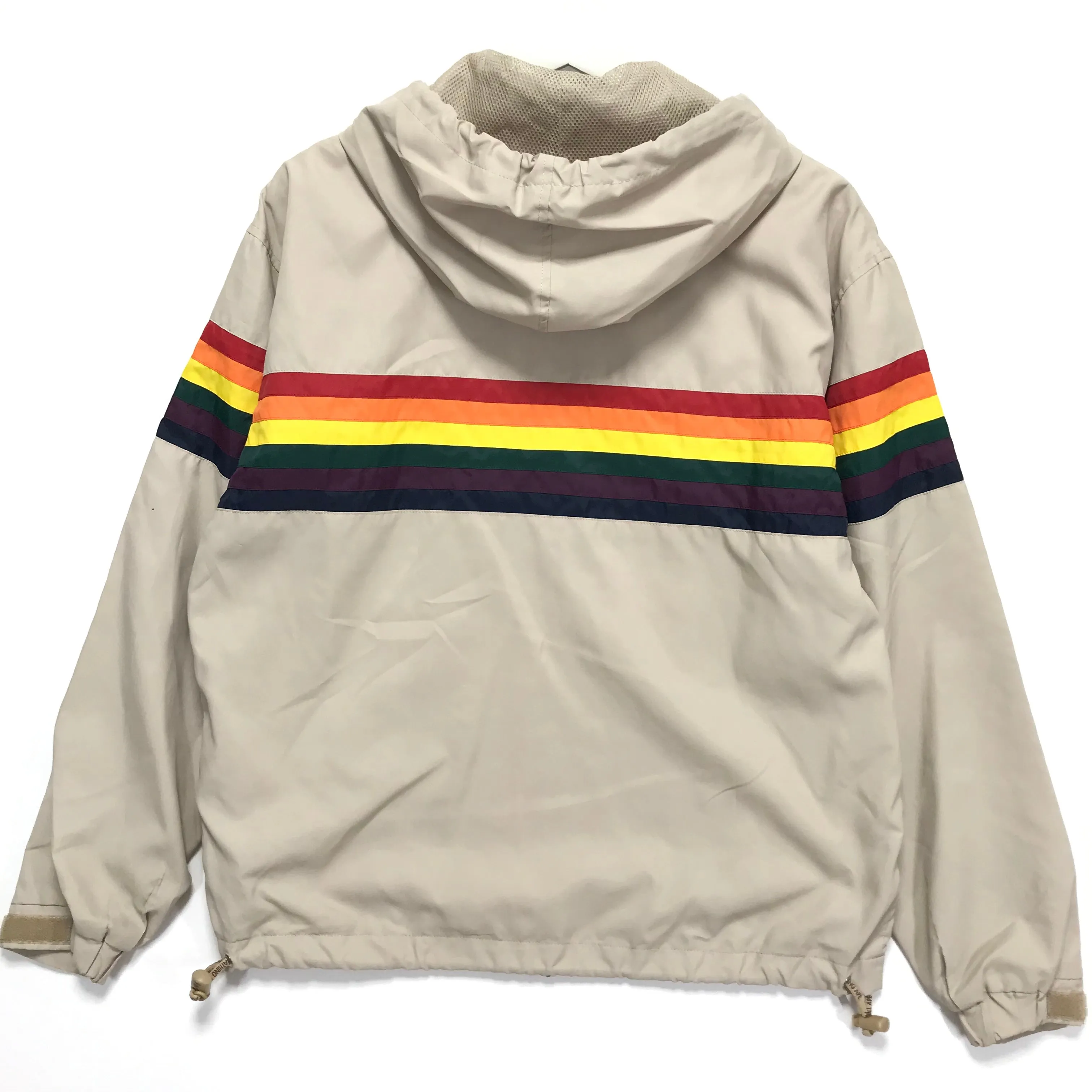 [S] A Bathing Ape Bape Vintage FOOTSOLDIER RAINBOW NYLON HOODED JACKET