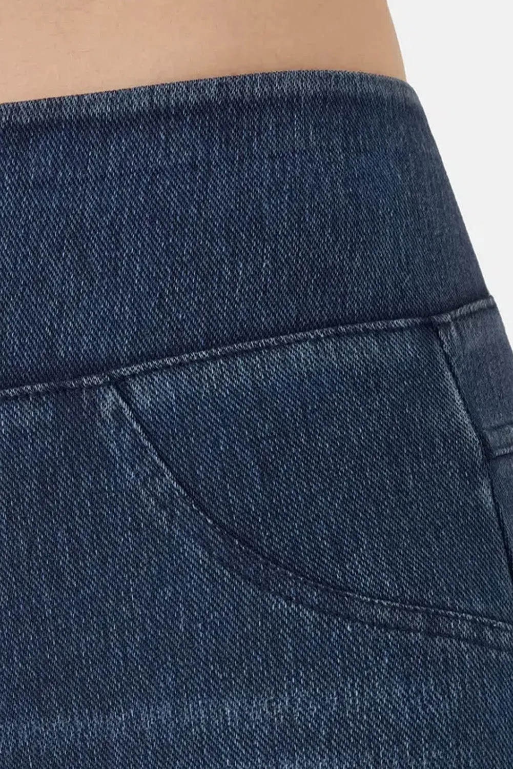 Sail Blue Pockets Elastic High Waist Skinny Jeans