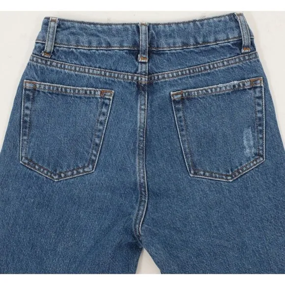 SANDRO jeans 34 US 0 pearl embellished ripped lightening bolt
