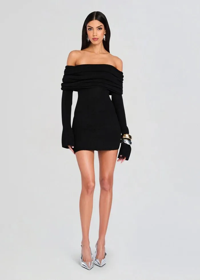 Selene Mini Dress in Black