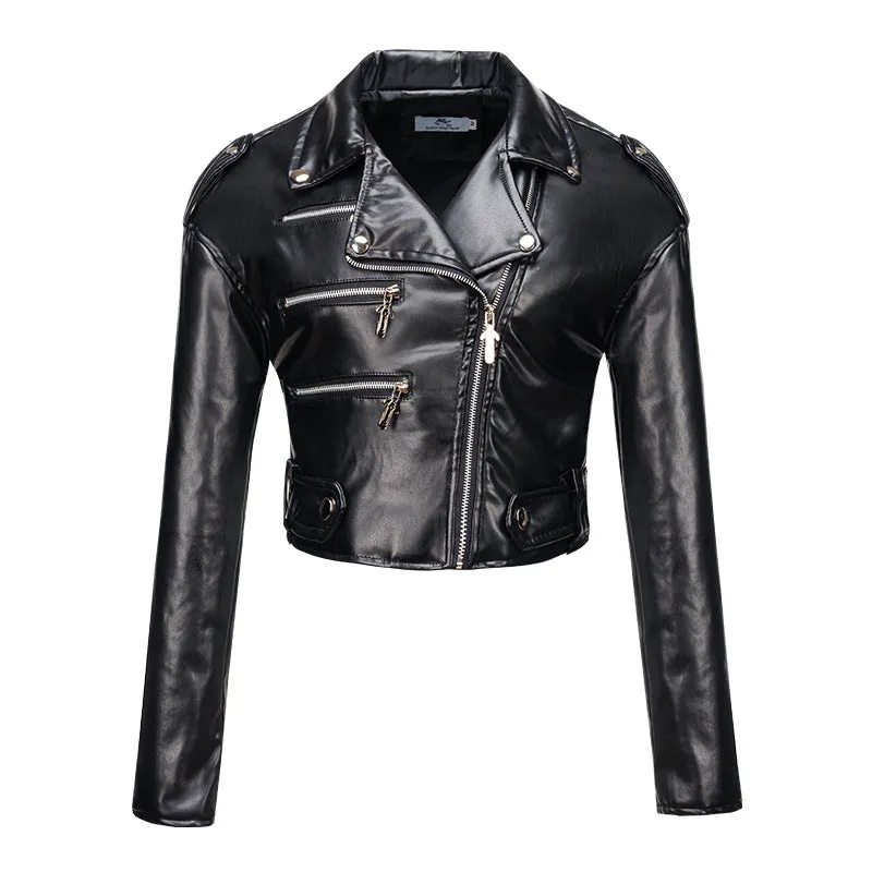 Short PU Leather Jacket