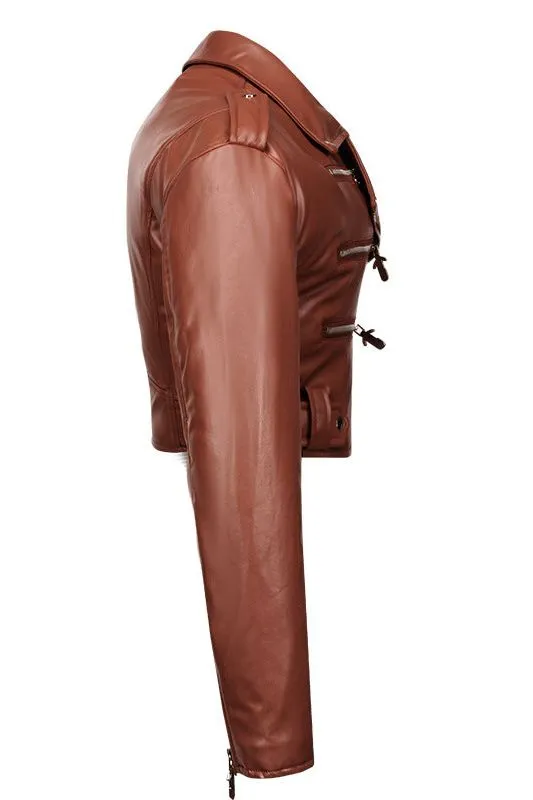 Short PU Leather Jacket