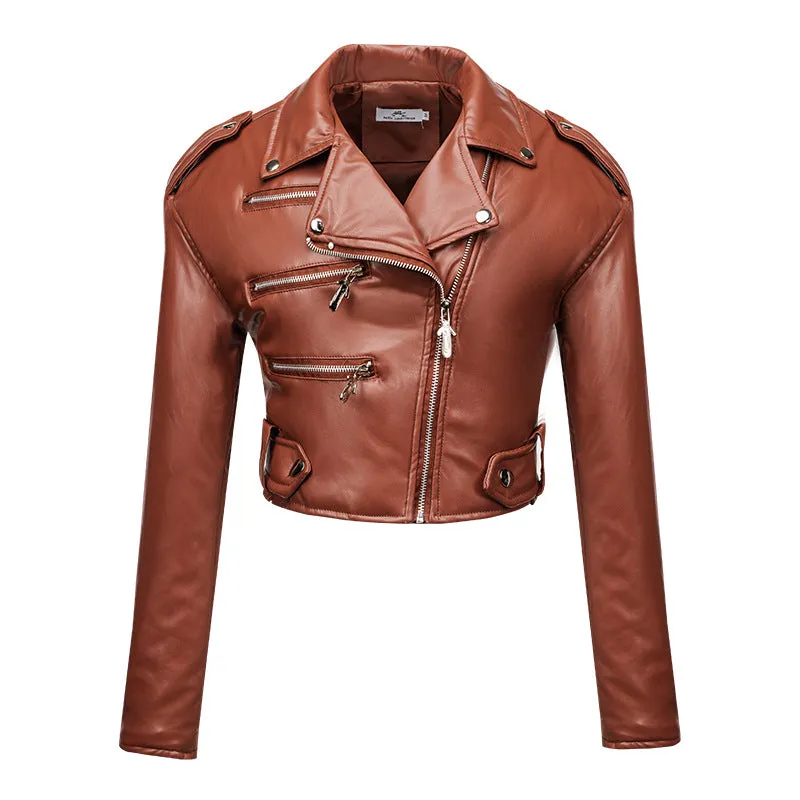 Short PU Leather Jacket
