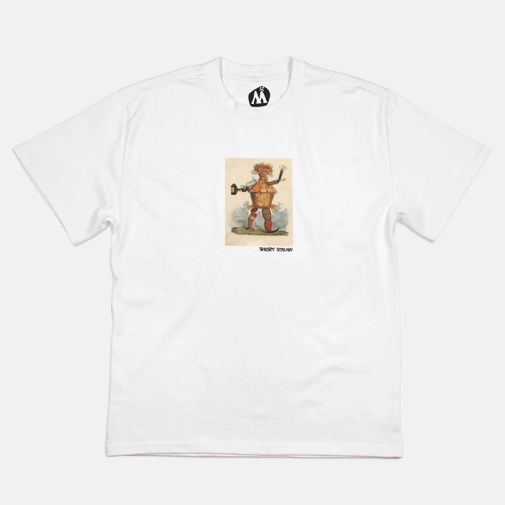 Short Straw Swing Heavy T-Shirt - White