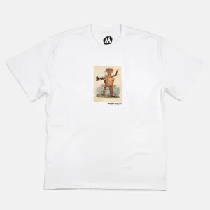 Short Straw Swing Heavy T-Shirt - White