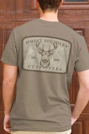 Simply Southern Buck T-Shirt for Men in Heather Brown | MN-SS-BUCK-DESERTHTHR