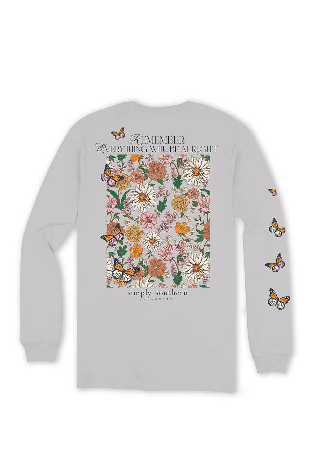 Simply Southern Long Sleeve Remember T-Shirt for Women in White Water | LS-REMEMBER-WHITEWATER