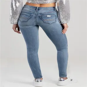 Sissy Boy Mila Rose Mid- Waist Skinny With Back Pocket Embroidery