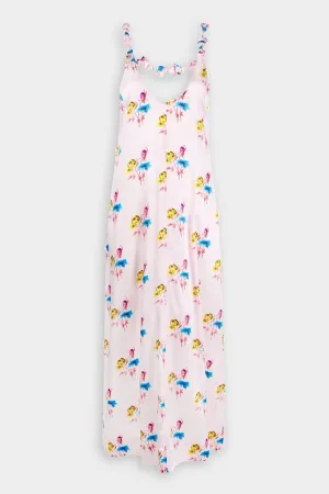 Slip Mini Dress in Floral Light Lilac