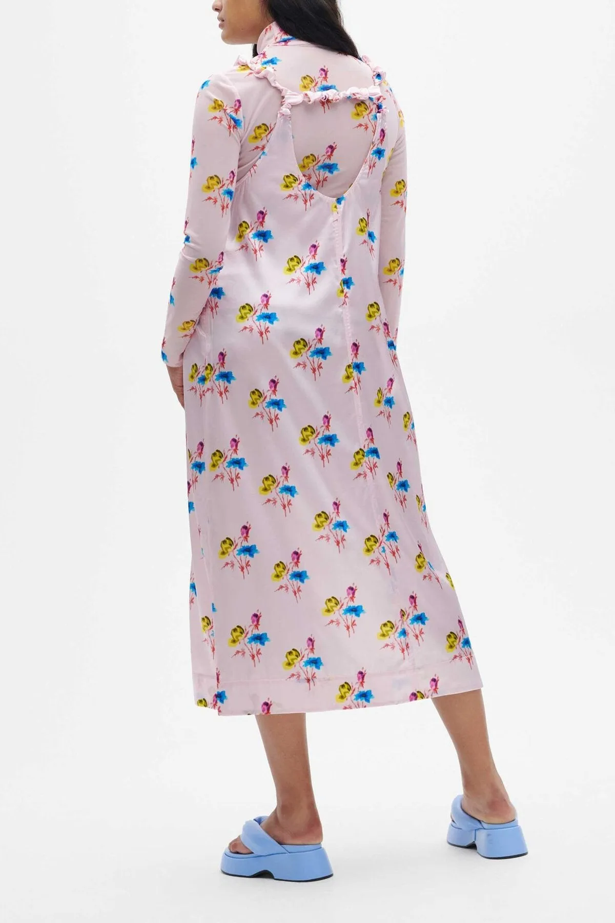 Slip Mini Dress in Floral Light Lilac