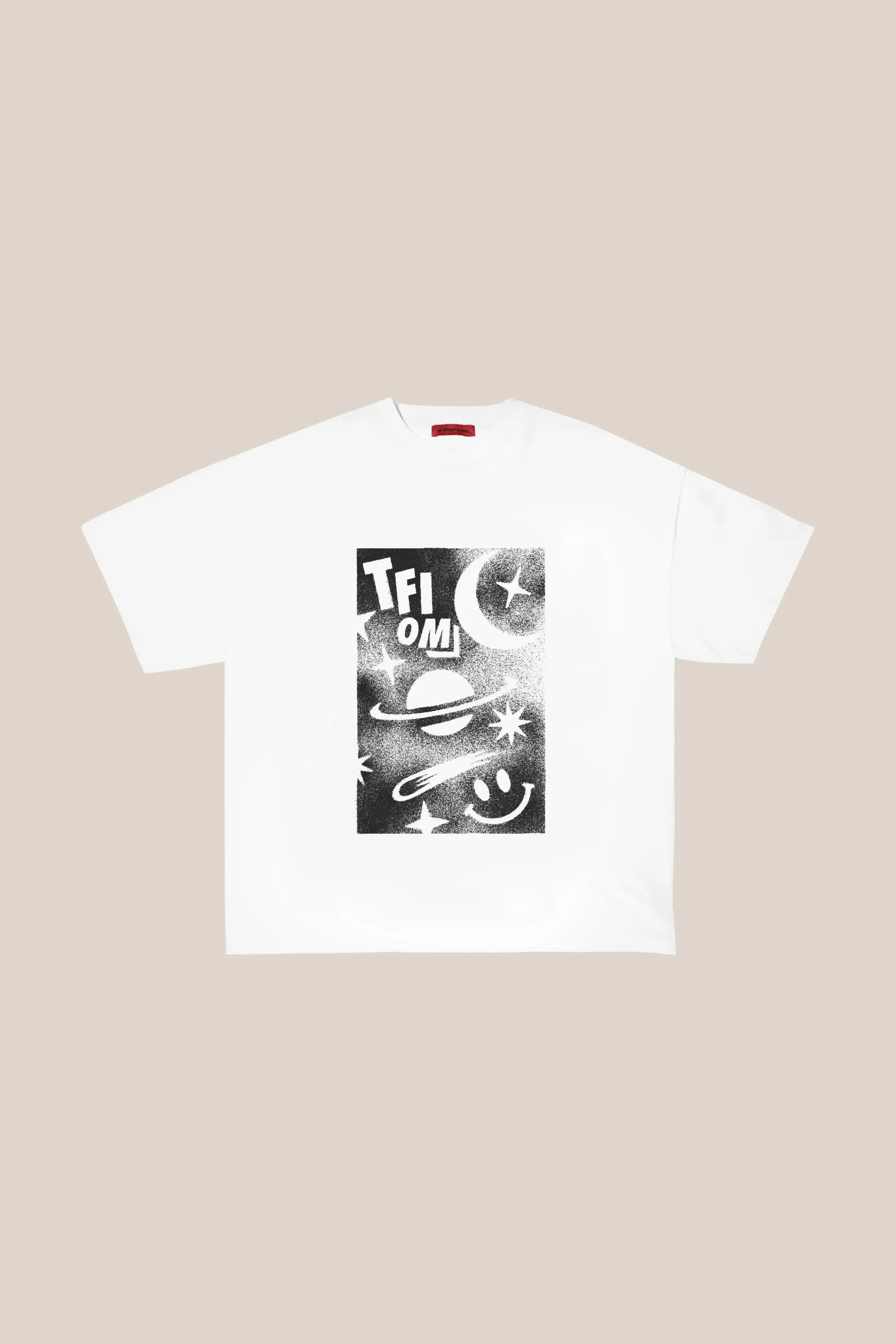 Smiling Moonlight Graphic T-Shirt (Oversized)