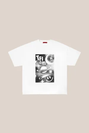 Smiling Moonlight Graphic T-Shirt (Oversized)