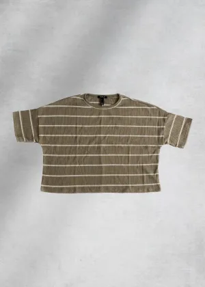 Sophia Ribbed Boxy Knit Top - Taupe